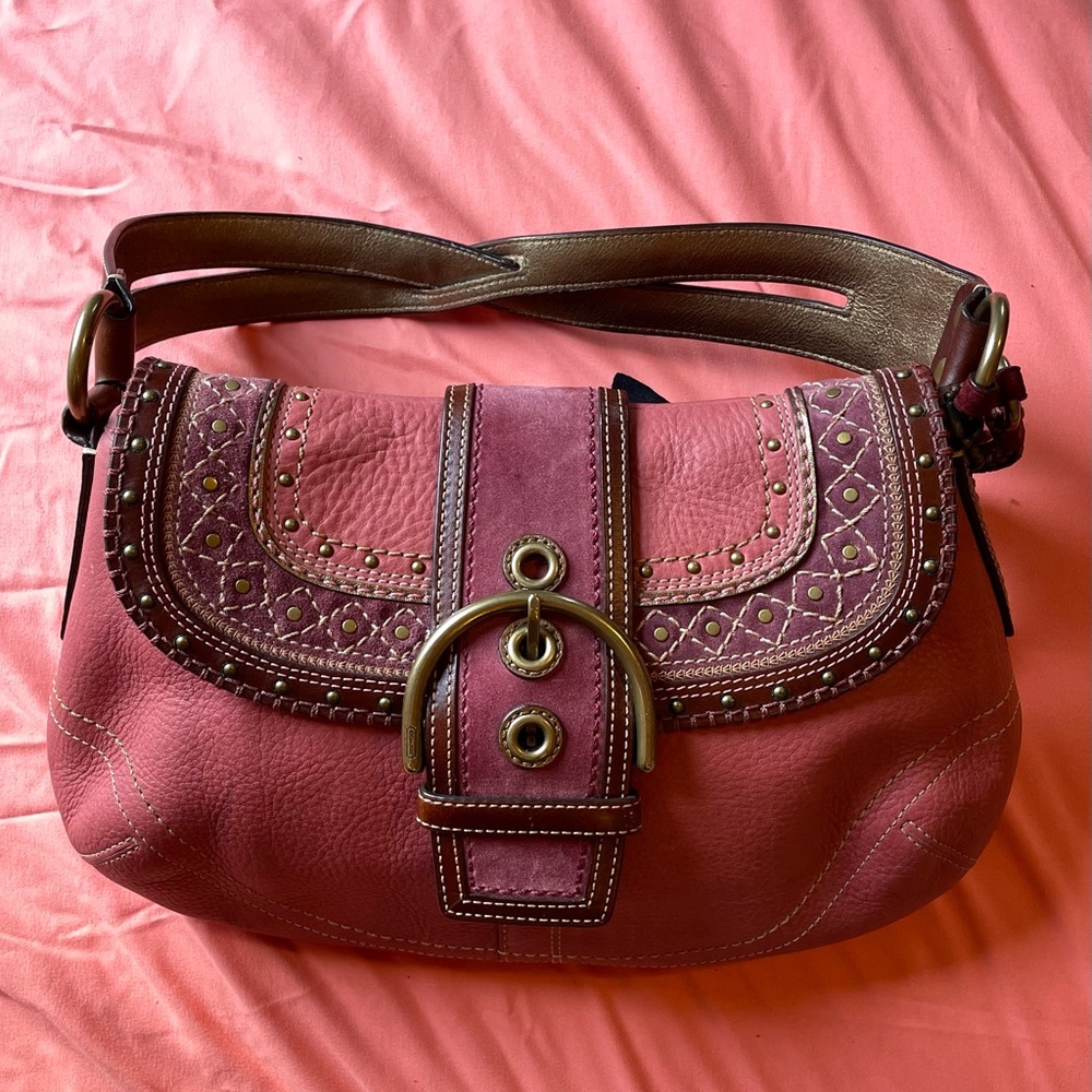 Coach Studded Leather Soho Bohemian Hobo Bag